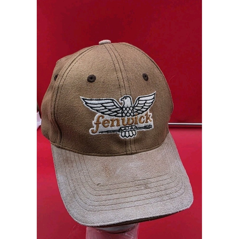 Fenwick Baseball Cap Men OS Brown Good Adjustable Fishing Outdoor Eagle Logo
